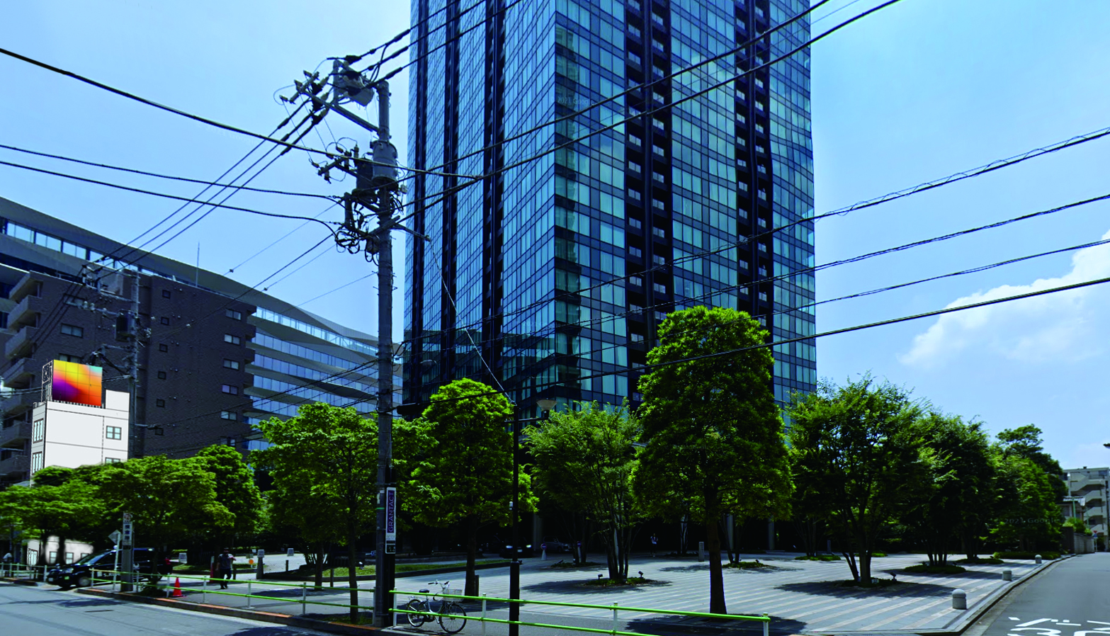 LEDヴィジョン広告の設置場所の写真