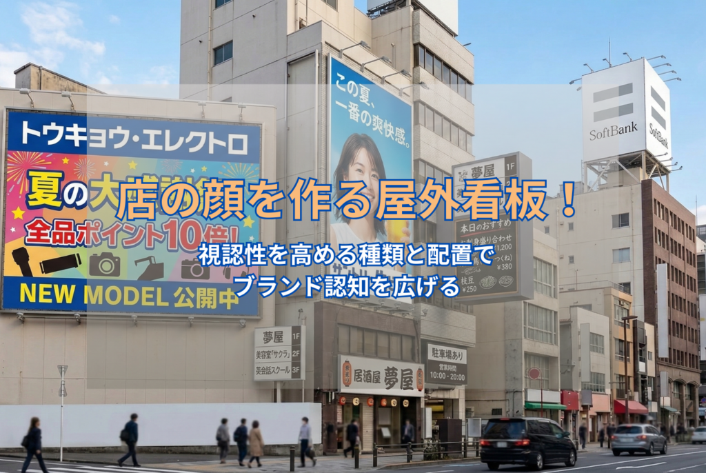 看板の種類と選び方ガイド！集客に最適な屋外・自立・デジタル看板
