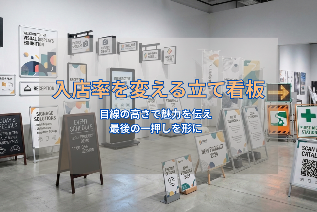 看板の種類と選び方ガイド！集客に最適な屋外・自立・デジタル看板