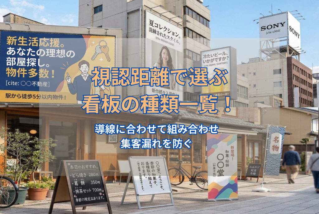 看板の種類と選び方ガイド！集客に最適な屋外・自立・デジタル看板