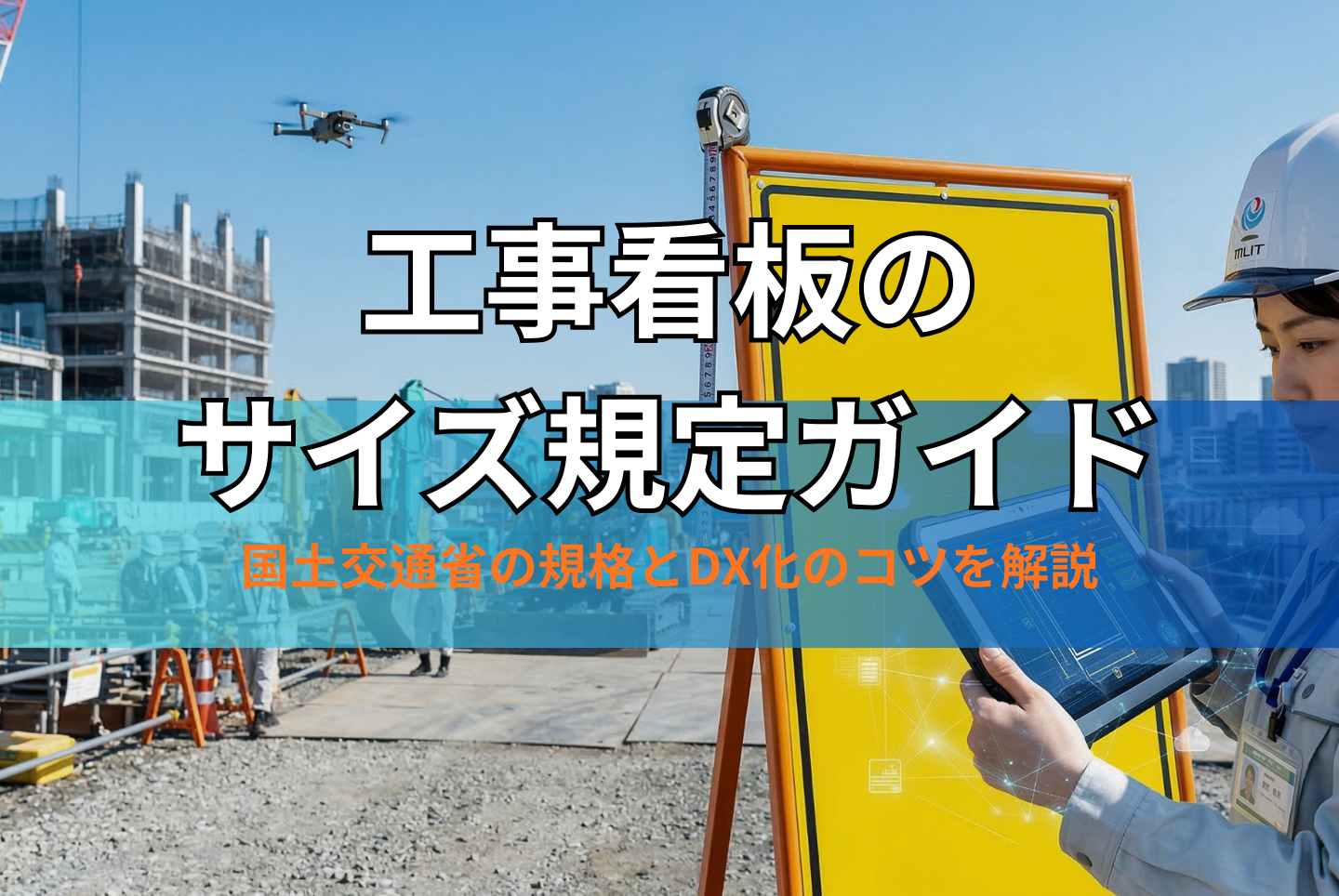 工事看板のサイズ規定ガイド|国土交通省の規格とDX化のコツを解説
