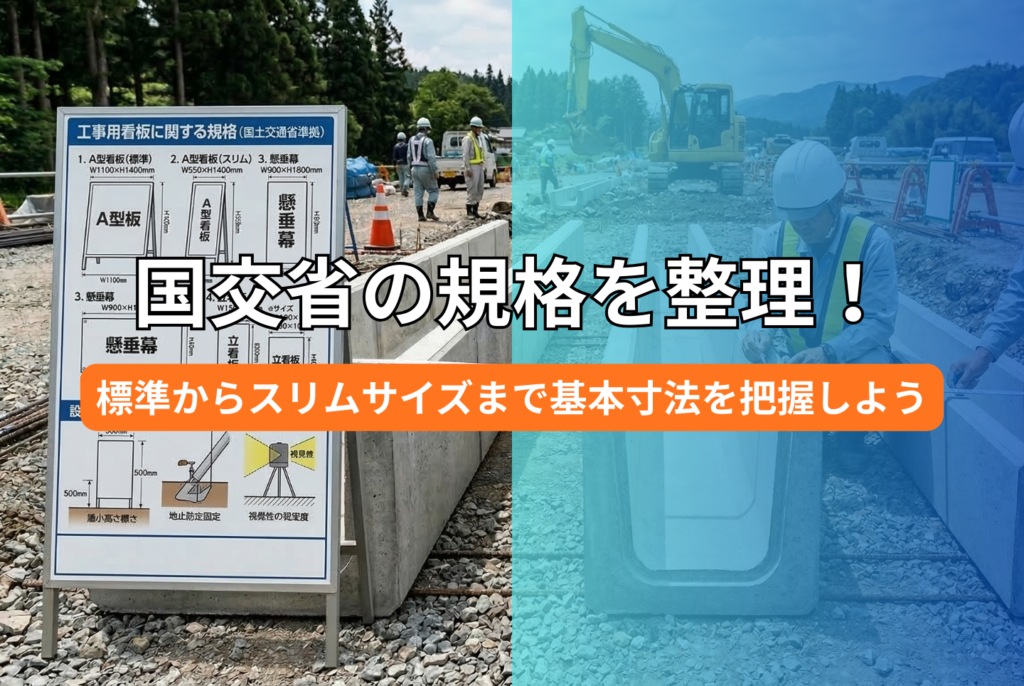 工事看板のサイズ規定ガイド|国土交通省の規格とDX化のコツを解説