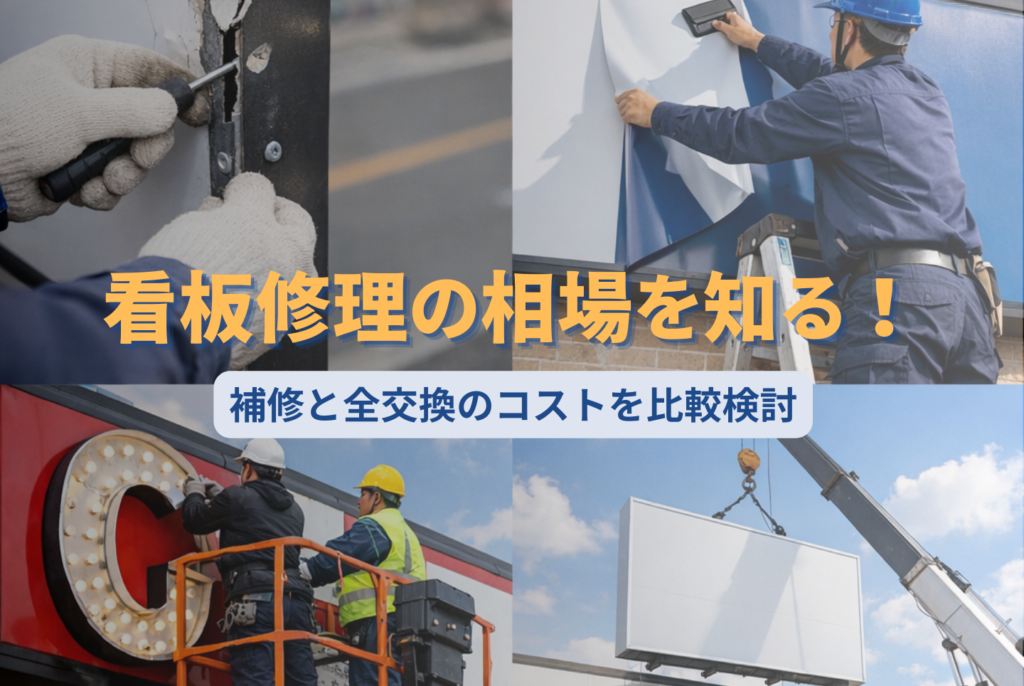 看板が古い・劣化したままは危険？修理費用の相場と集客を最大化するリニューアル術