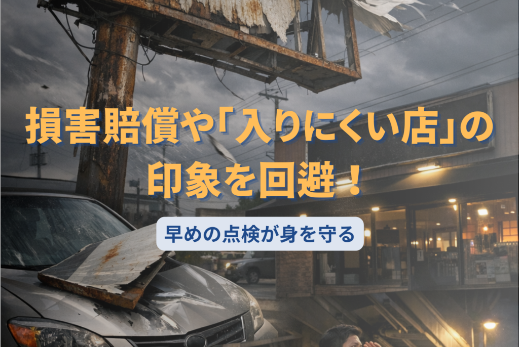 看板が古い・劣化したままは危険？修理費用の相場と集客を最大化するリニューアル術