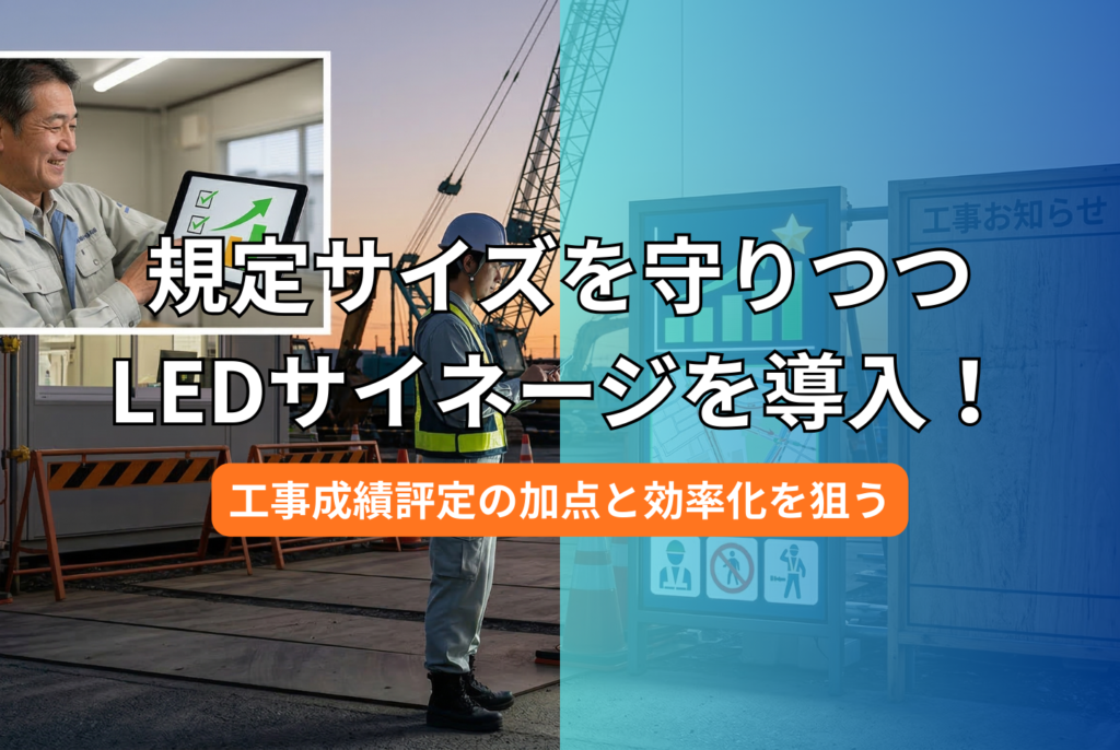 工事看板のサイズ規定ガイド|国土交通省の規格とDX化のコツを解説
