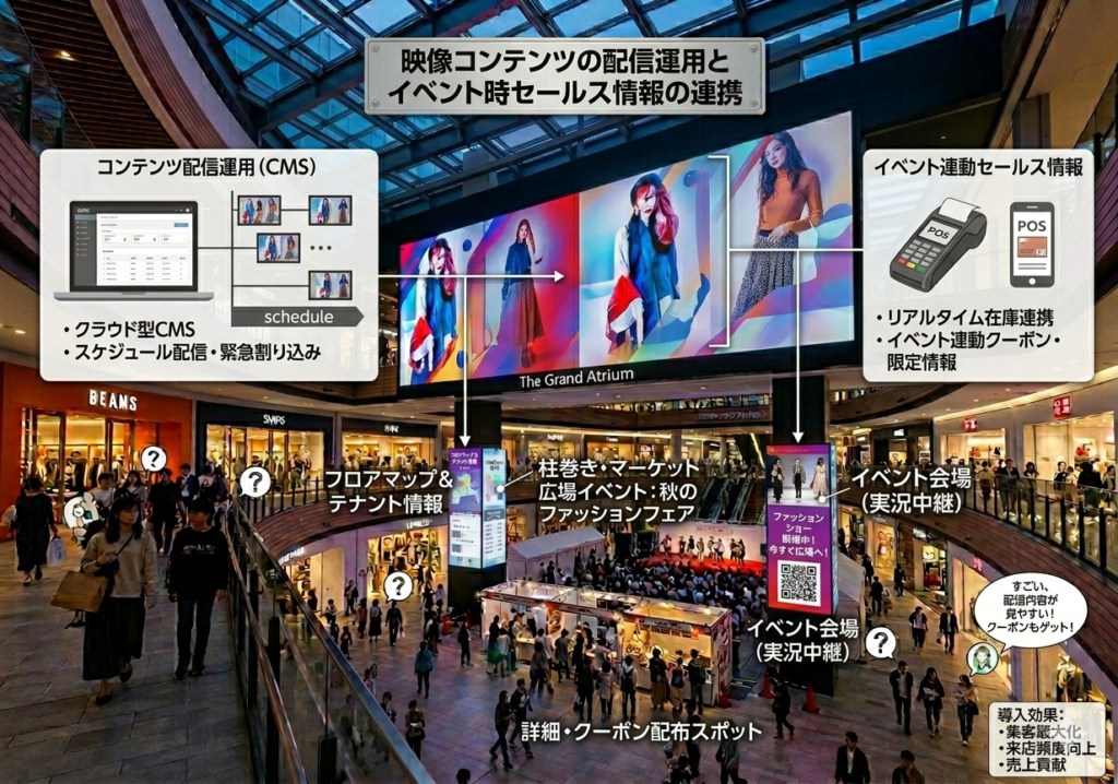 映像コンテンツの配信運用とイベント時におけるセールス情報