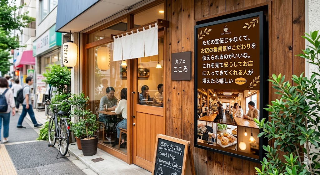 デジタルサイネージを使ってお店の新しい魅力を届ける