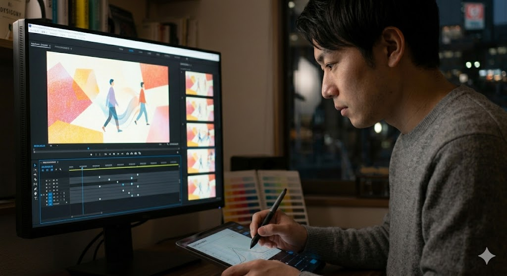 動きの速さやリズムに変化をつけることで道行く人の視線を自然に引きつける